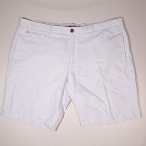 UNTUCKit Mens Size 40 Linen Blend Chino Shorts Blue Flat Front 9.5" Inseam
